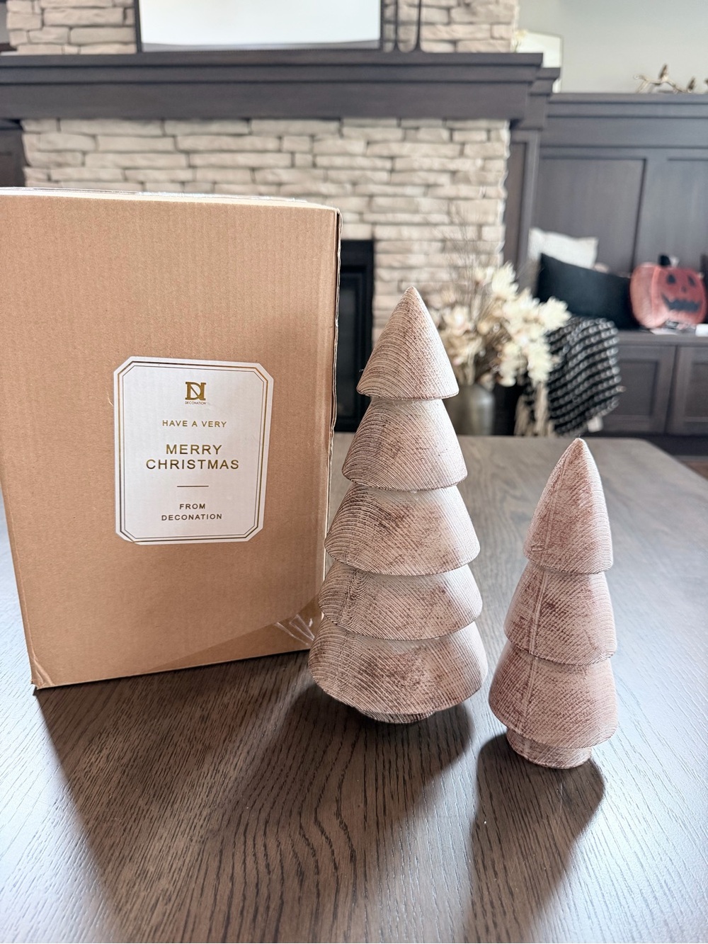 NEW IN BOX Tabletop Christmas Trees - Set of 2